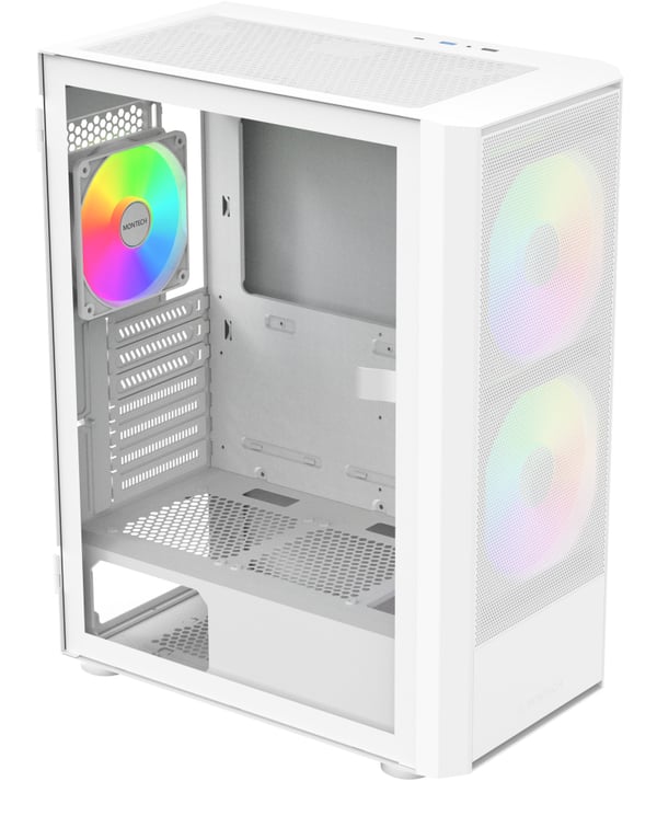 Miniatyrbild 4 av 6: Montech X X2 Plus Midi Tower Vit