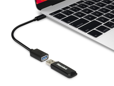 Miniatyrbillede 2 af 4: Hamlet XADTC-U2A-MF02 USB-kabel USB 3.2 Gen 1 (3.1 Gen 1) 0,2 m USB A USB C 5 Gbit/sek. Sort