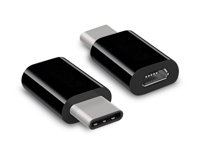 Miniatyrbillede 1 af 5: Hamlet XADTC-UM-MF kabel kønsskifter USB-C Micro USB Sort