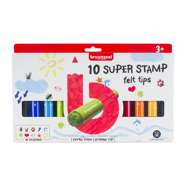 Miniatyrbild 1 av 4: Bruynzeel Super Stamp stiftpennor Extra Bred 10 styck