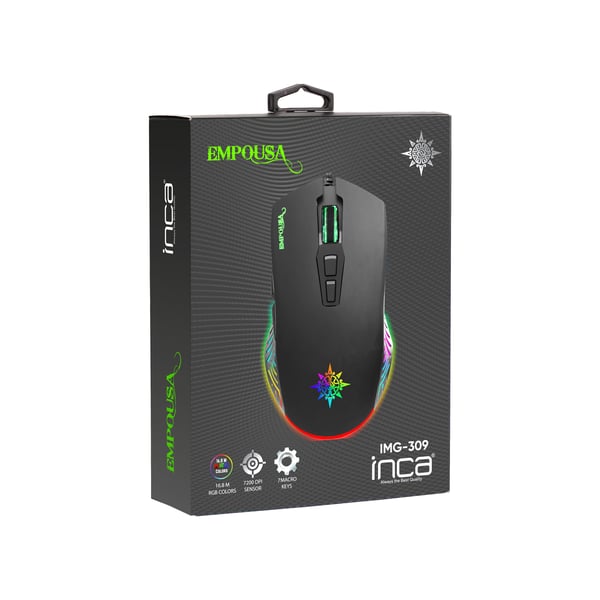 Miniatyrbillede 2 af 4: Inca IMG-309 mus Spil Ambidextrous USB Type-A 7200 dpi