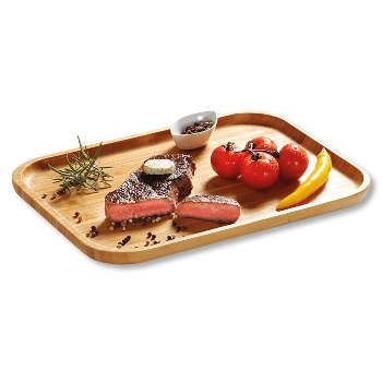 Miniatyrbillede 3 af 3: Kesper 58161 madbakke Klassisk serveringsbakke Rektandel Træ