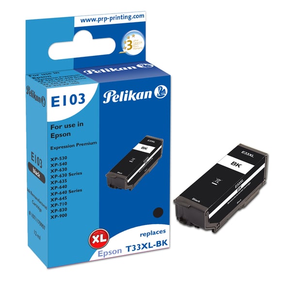 Pelikan E103 blækpatron 1 stk Kompatibel Højt (XL) udbytte Sort