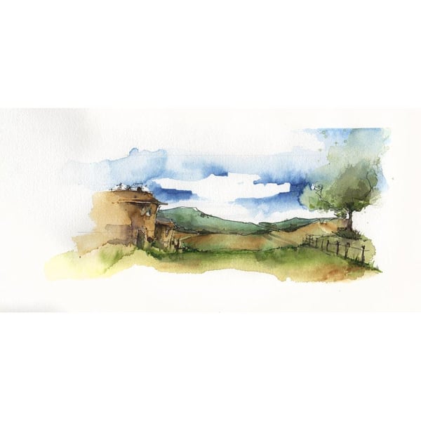 Miniatyrbild 5 av 5: Faber-Castell 160309 spritpennor Brun, Grön, Ljus Cyan, Ljusgrön, Gul 5 styck