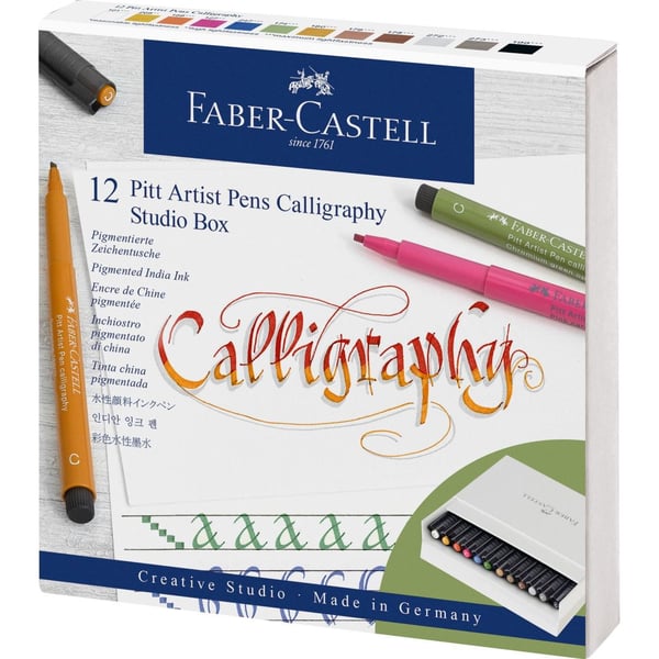 Miniatyrbillede 1 af 3: Faber-Castell 167512 kalligrafipen 12 stk