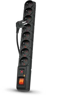 HSK DATA acar S8 PRO Sort 8 AC stikkontakt(er) 230 V 1,5 m