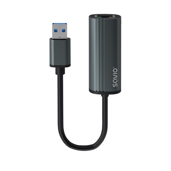 Savio AK-55 Adapter USB-A 3.1 GEN 1 do RJ-45 Gigabit Ethernet USB 3.2 Gen 1 (3.1 Gen 1) Type-A 1000 Mbit/s Musta Savio AK-55 Adapter USB-A 3.1 GEN 1 do RJ-45 Gigabit Ethernet USB 3.2 Gen 1 (3.1 Gen 1) Type-A 1000 Mbit/s Musta