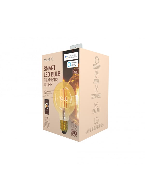 Miniatyrbild 3 av 6: Muvit MIOBULB012 smart belysning Smart glödlampa Wi-Fi 5 W