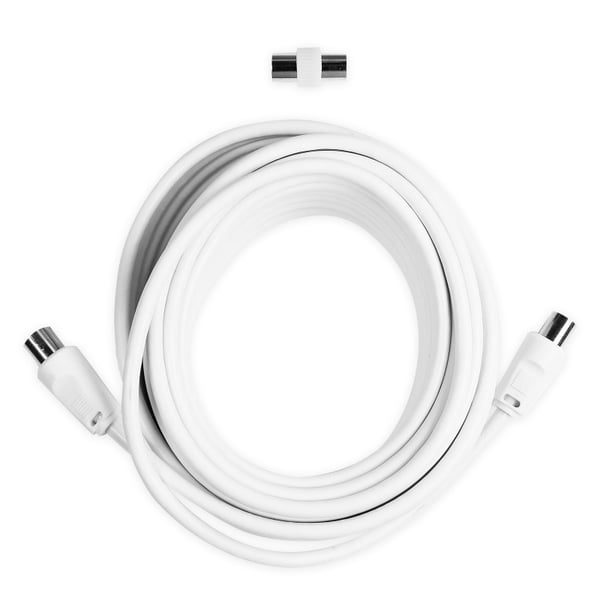 Ekon ECAN100MFW koaxial kabel 10 m 9.5 mm Hvid