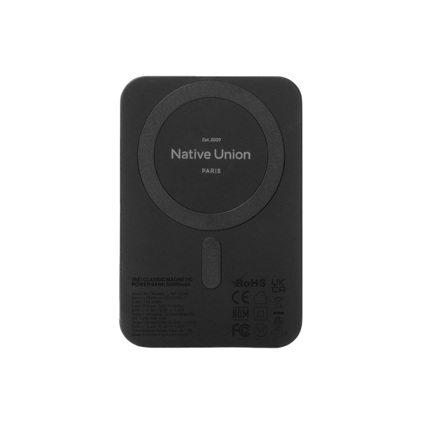 Pikkukuva 7 / 10: Native Union PB-5KMS-BLK-Q2 akku- ja paristolaturi 5000 mAh Langaton lataaminen Musta