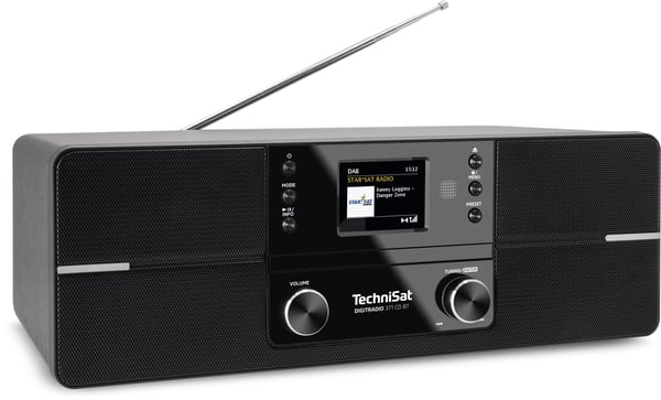 TechniSat DIGITRADIO 371 CD BT Analog & digital 10 W DAB+, FM Sort MP3-afspilning