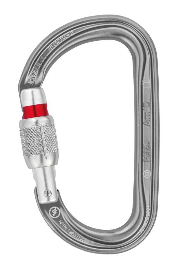 Petzl Am’D Lukittava karbiinihaka D-muotoiltu Alumiini Harmaa 1 kpl