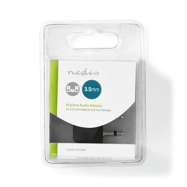 Nedis CAGB22970BK kabel kønsskifter 2x 3.5 mm Sort