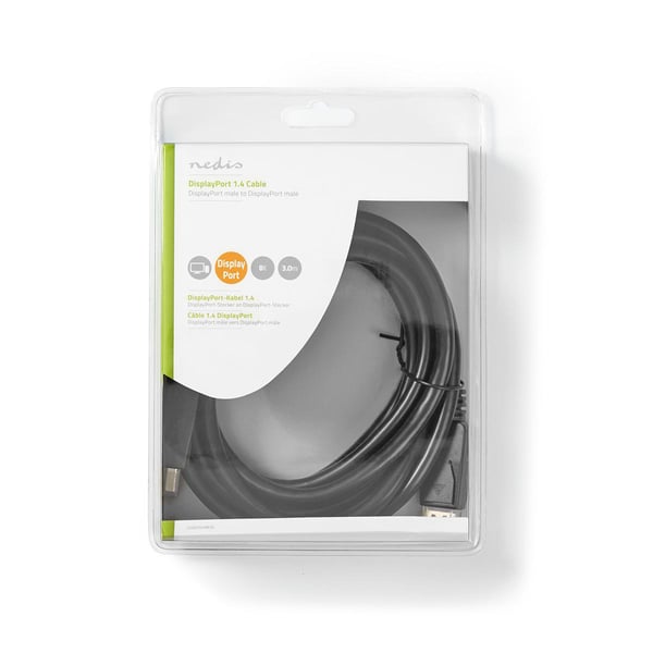 Miniatyrbillede 3 af 3: Nedis CCGB37014BK30 DisplayPort kabel 3 m Sort