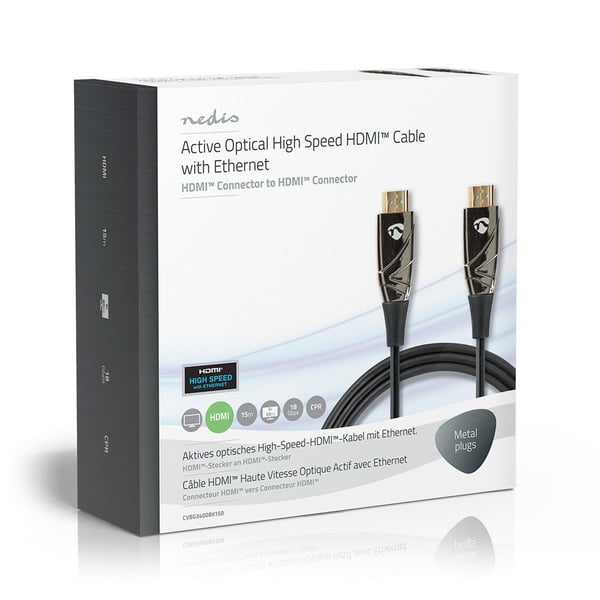 Miniatyrbild 5 av 6: Nedis CVBG3400BK150 HDMI-kabel 15 m HDMI Typ A (standard) Svart