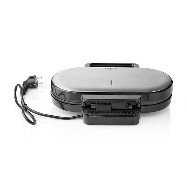 Pikkukuva 9 / 13: Nedis KAWP110FBK vohvelirauta 2 vohveli(a) 1200 W Musta, Hopea