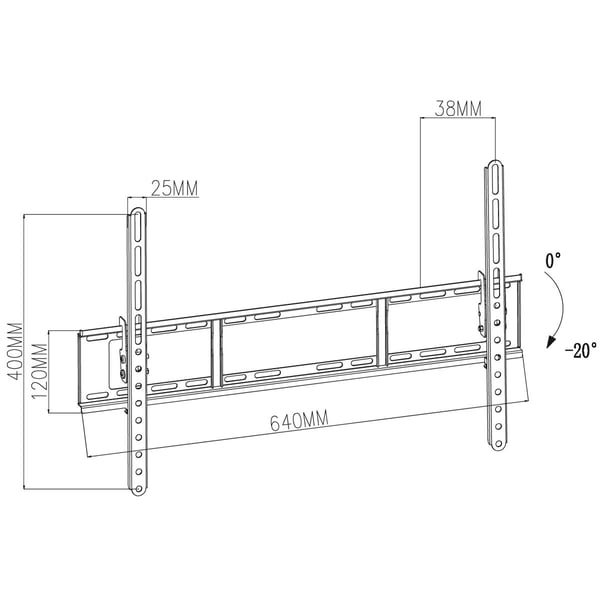 Miniatyrbillede 2 af 7: Nedis TVWM1151BK tv-beslag 177,8 cm (70") Sort