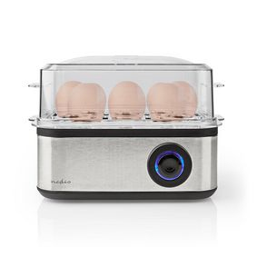 Nedis KAEB130EAL munankeitin 8 munaa 500 W Alumiini, Musta