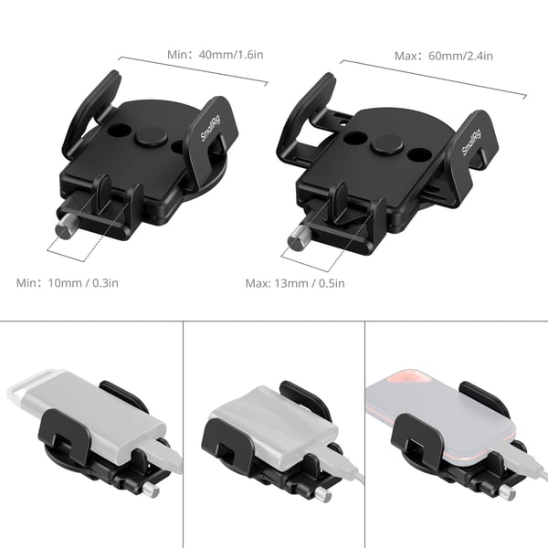 Miniatyrbillede 5 af 6: SmallRig 5196 holder Aktiv holder Transportabel lagringsenhed Sort