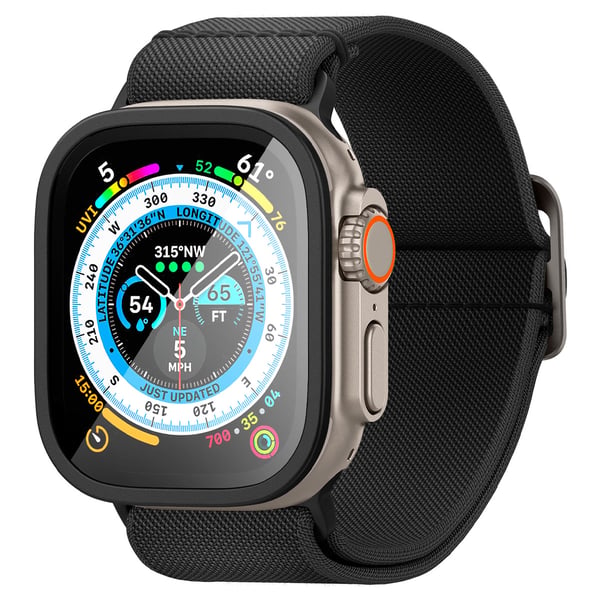 Miniatyrbillede 4 af 10: Spigen AGL06163 Smart bærbart (wearable) tilbehør Skærmbeskytter Sort Metal, Hærdet glas