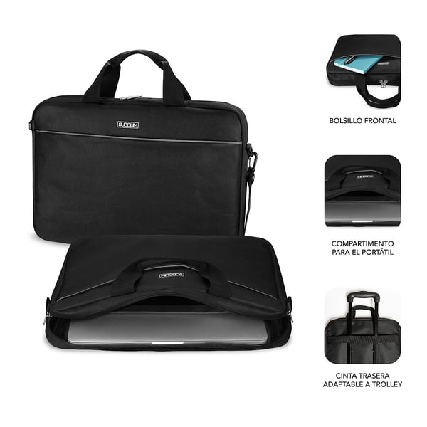 SUBBLIM SUB-LB-2SP0001 taske og etui til laptop 39,6 cm (15.6") Toploader taske Sort