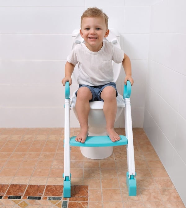 Dreambaby Step-Up Toilet Topper barnstol hög inomhus Aqua, Vit