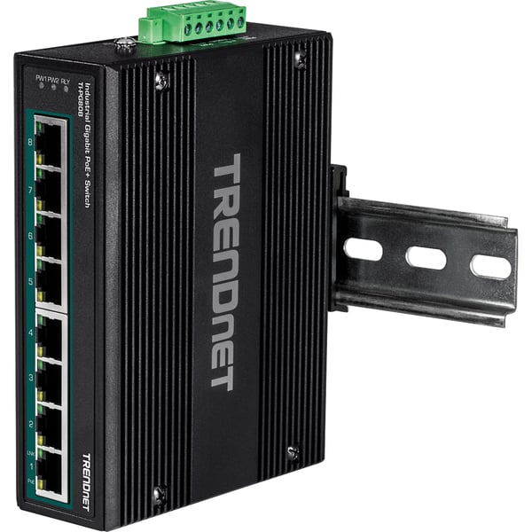 Trendnet TI-PG80B netværksswitch Gigabit Ethernet (10/100/1000) Strøm over Ethernet (PoE) Sort