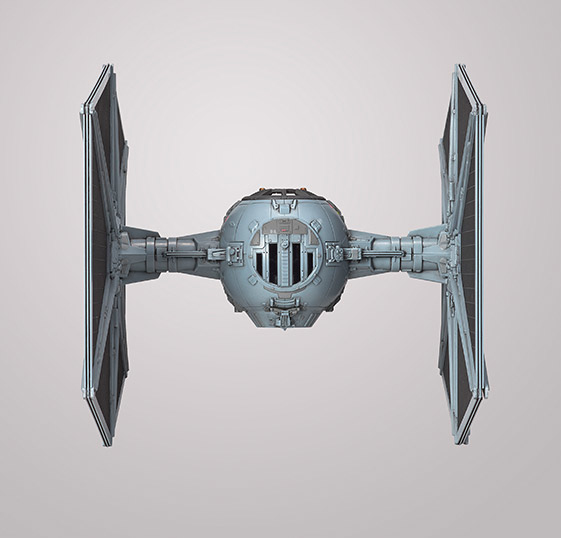 Miniatyrbillede 4 af 6: Bandai TIE Fighter Model af shuttle Monteringssæt 1:72