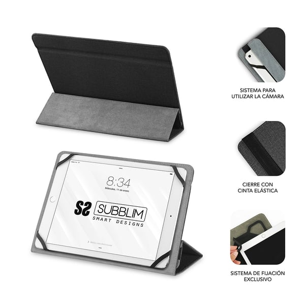 SUBBLIM SUB-CUT-2FC001 iPad-fodral 25,6 cm (10.1") Folio Svart