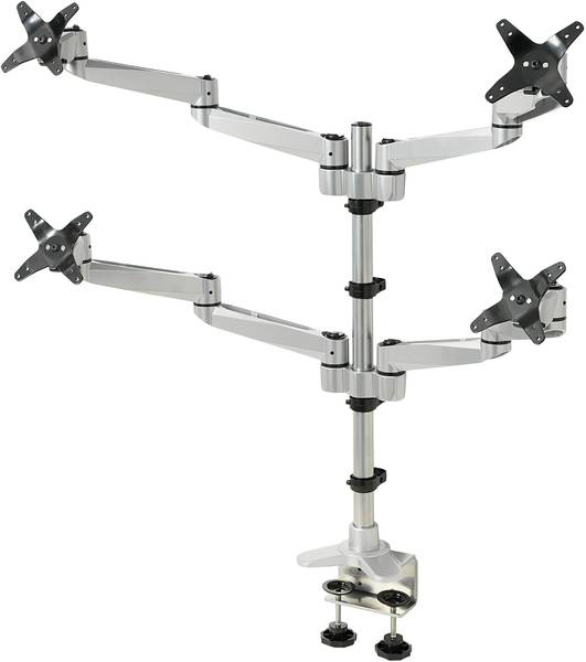SpeaKa Professional SP-1624824 fäste och ställ till bildskärm 68,6 cm (27") Bord Svart, Silver