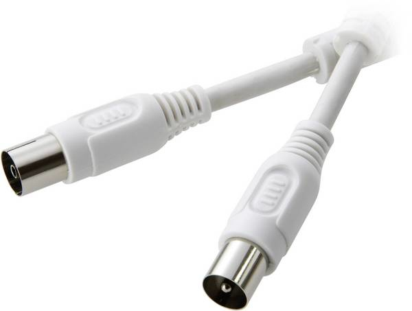 SpeaKa Professional SP-1301540 koaxial kabel 7,5 m Belling-Lee/IEC Hvid