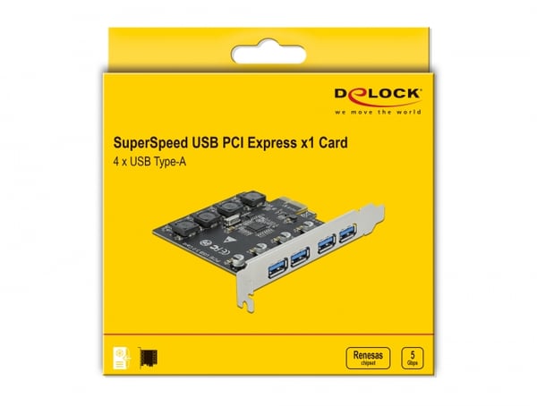 Miniatyrbild 4 av 5: DeLOCK 90509 nätverkskort/adapters Intern USB 3.2 Gen 1 (3.1 Gen 1)