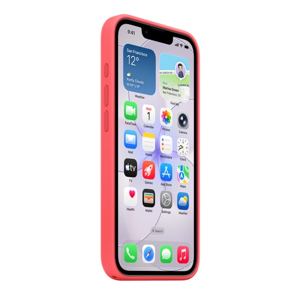 Apple iPhone 17e:n MagSafe-silikonikuori - heleä guava