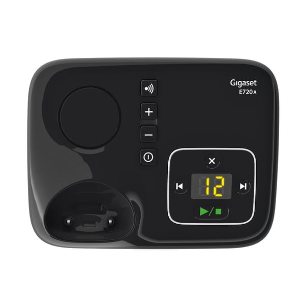 Gigaset E720A Analog/DECT-telefon Nummervisning Sort