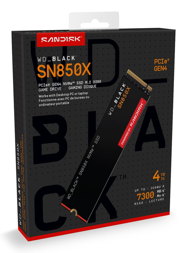Western Digital Black WD_BLACK SN850X NVMe 4 TB M.2 PCI Express 4.0