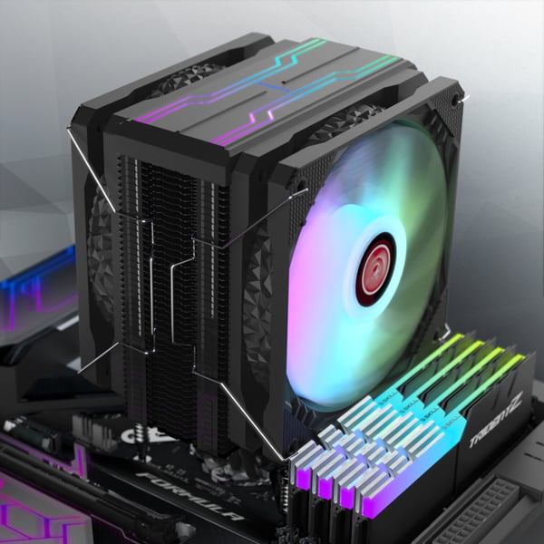 RAIJINTEK ELEOS 12 DUO RBW Processor Væskekølingssæt 12 cm Sort 2 stk