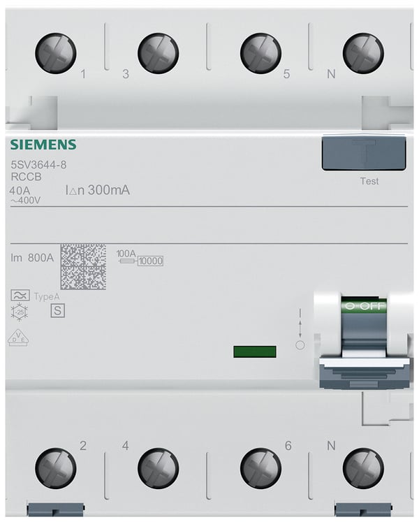 Miniatyrbild 2 av 6: Siemens 5SV3644-8 strömbrytare 4P
