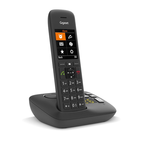 Miniatyrbild 1 av 6: Gigaset C575A Analog telefon/DECT-telefon Namn och uppringnings-ID Svart