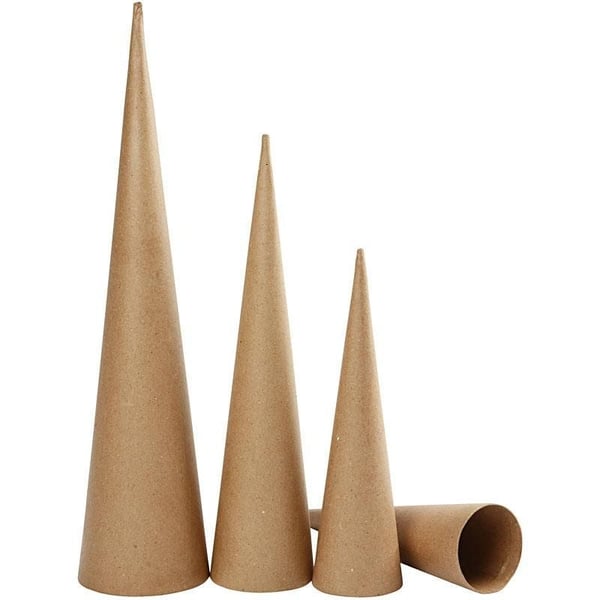 Miniatyrbillede 1 af 4: Creativ Company 265040 julepynt Koglejulepynt Papir Naturlig 3 stk