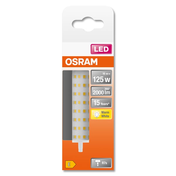 Miniatyrbillede 6 af 6: Osram LINE LED-lampe Varm hvid 2700 K 16 W R7s E