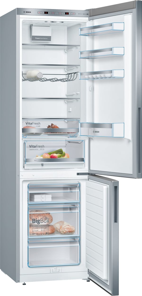 Bosch Serie 6 KGE39ALCA køle-/fryseskab Fritstående 343 L Rustfrit stål