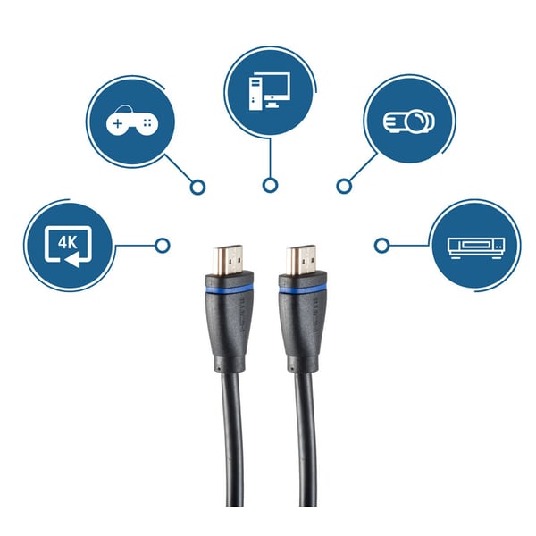 Pikkukuva 2 / 5: shiverpeaks BS10-05035 HDMI-kaapeli 2 m HDMI-tyyppi A (vakio) Musta