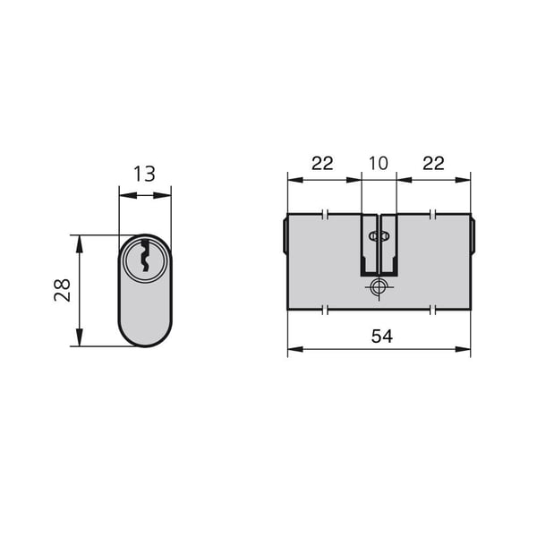 Miniatyrbillede 2 af 2: A Forged Tool 03161240 låsecylinder