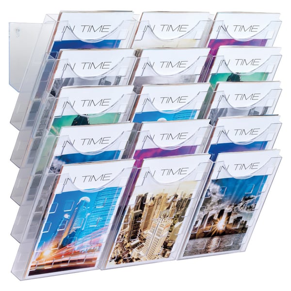 Miniatyrbild 1 av 2: Helit H61031 tidningshyllor Polystyren Transparent