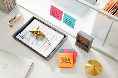 Post-It 675-3SSMIA selvklæbende huskeseddel Firkant Blå, Lyserød, Gul
