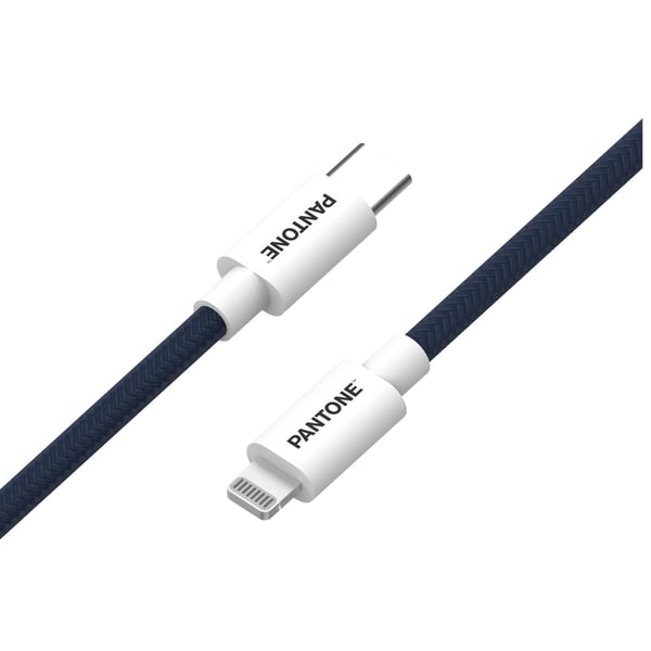 Pantone PT-CTL002-5N Lightning kabel 1,5 m Blå, Hvid