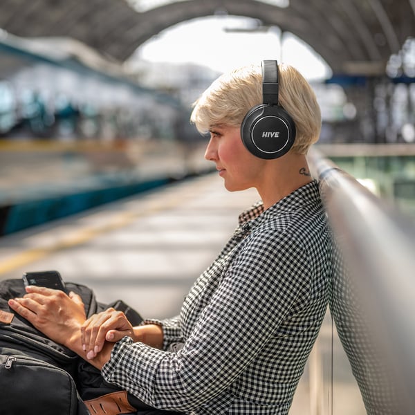 Niceboy HIVE 3 Aura ANC Headset Kabel & trådløs Opkald/musik Bluetooth Sort
