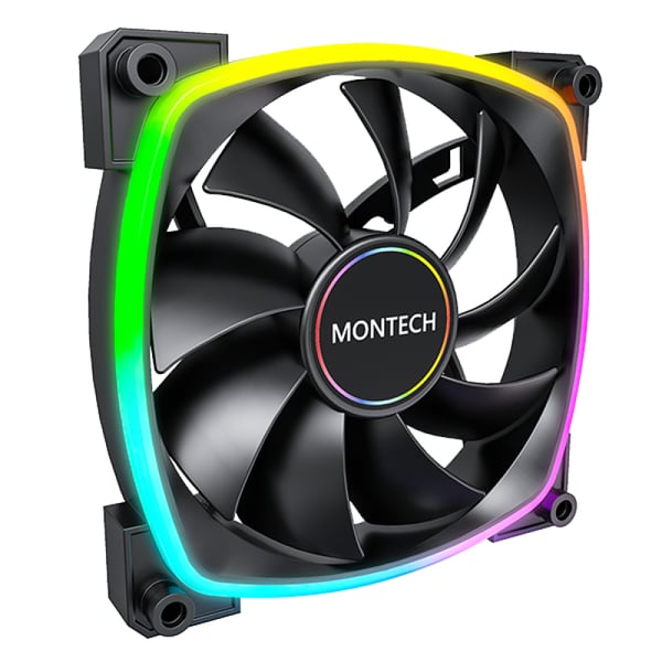 Pikkukuva 1 / 6: Montech AX140 PWM Tietokonekotelo Tuuletin 14 cm Musta 1 kpl