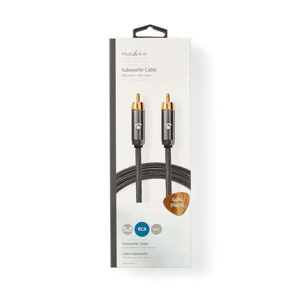 Pikkukuva 7 / 7: Nedis CATB24100GY50 audiokaapeli 5 m RCA Harmaa