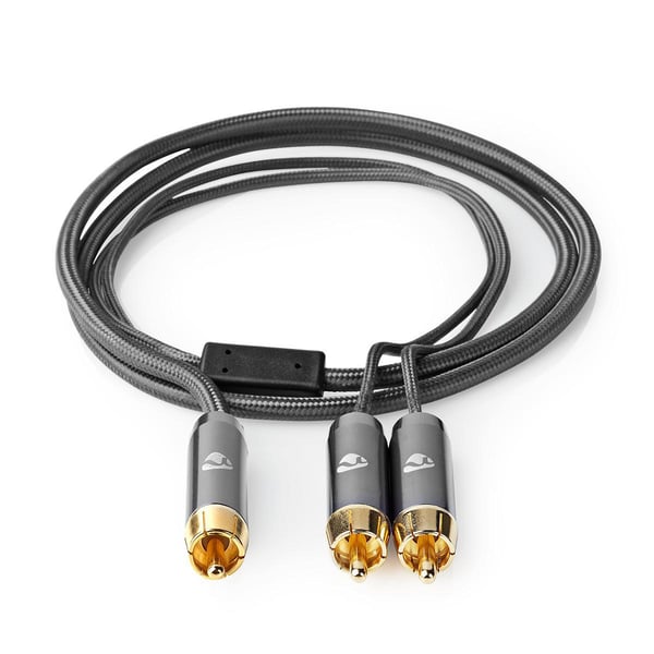 Pikkukuva 3 / 7: Nedis CATB24000GY30 audiokaapeli 3 m RCA 2 x RCA Harmaa